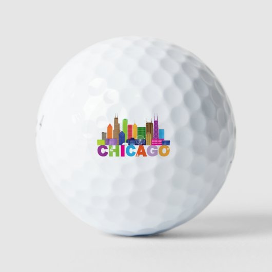 Balles De Golf Typographe de Chicago (Devant)