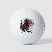 Balles De Golf Typographie Cool simple et moderne Nom et photo (Devant)