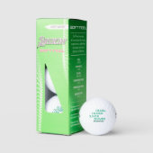 Balles De Golf Typographie Green Golfer's Name (Conditionnement)