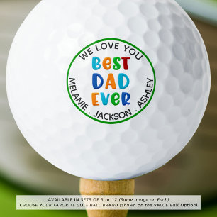 Balles De Golf Typographie moderne MEILLEUR PAPA JAMAIS Photo per