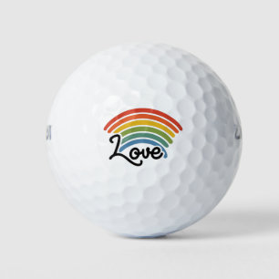 Balles De Golf Un arc-en-ciel d'amour