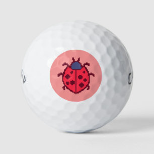 Balles De Golf Un insecte de coccinelle à pixellisé mignon lance 