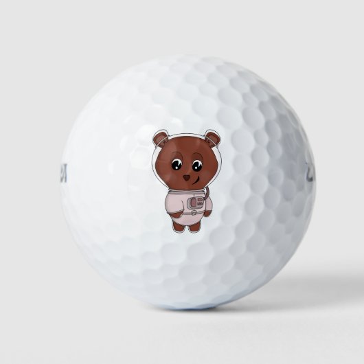 Balles De Golf Un ours astronaute portant une combinaison spatial (Devant)