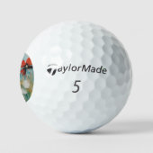 Balles De Golf Un tableau abstrait avec des fleurs sauvages (Logo)