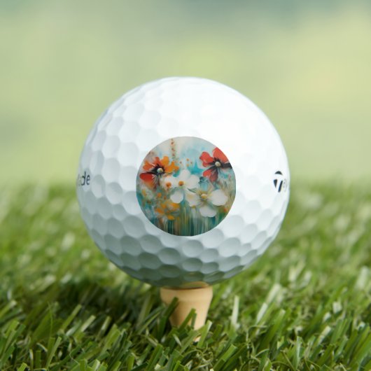 Balles De Golf Un tableau abstrait avec des fleurs sauvages (T-shirt Insitu)