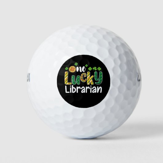 Balles De Golf Une Lucky Librarian School St Patrick's Day (Devant)