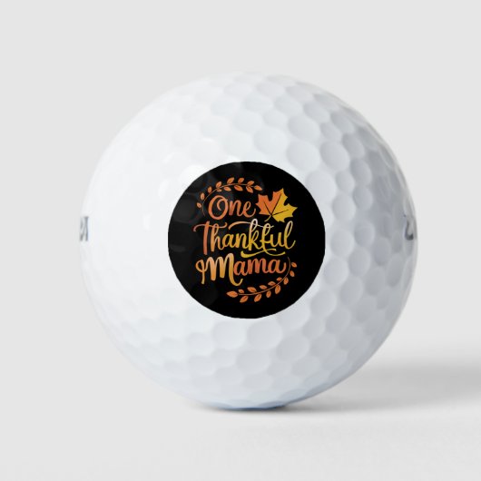 Balles De Golf Une Maman Gentille Chute Thanksgiving Automne (Devant)
