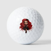 Balles De Golf Une mignonne fille Halloween collection de design  (Recto)