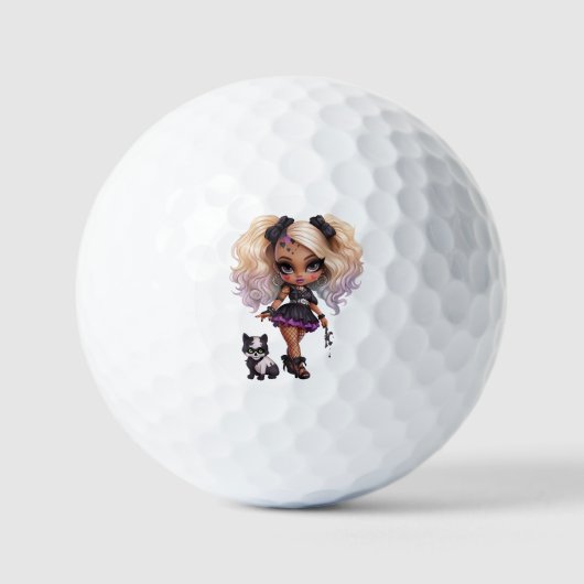 Balles De Golf Une mignonne fille Halloween Collection de design  (Recto)