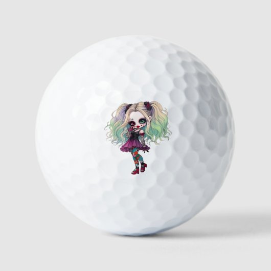 Balles De Golf Une mignonne fille Halloween collection de design (Recto)