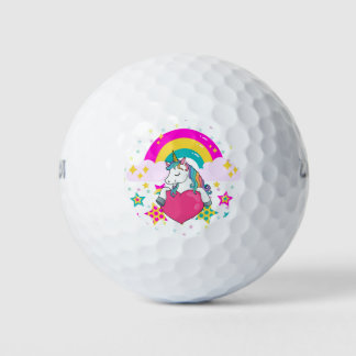 Balles De Golf Unicorne arc-en-ciel avec étoiles