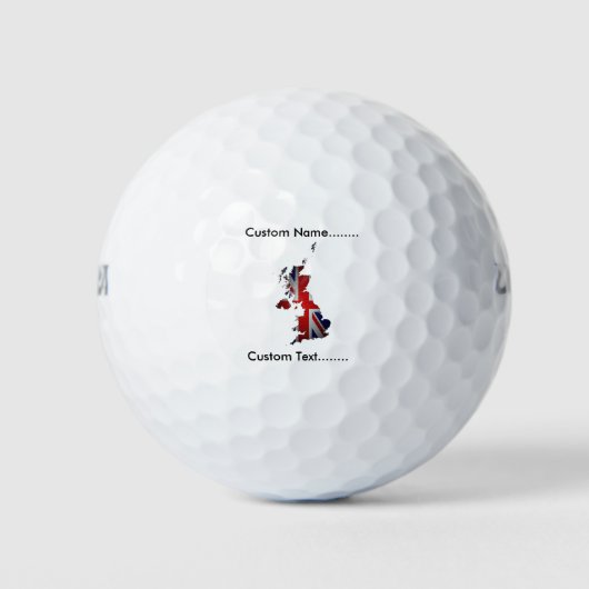 Balles De Golf Union Jack Forms UK et Scottish Isles Golf Ball. (Devant)