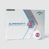 Balles de Golf Union Jack - Nom Monogramme Drapeau (Conditionnement)