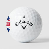 Balles de Golf Union Jack - Nom Monogramme Drapeau (Logo)