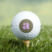 Balles De Golf Unique Olive et Lilac Bold Monogramme rétro initia (T-shirt Insitu)