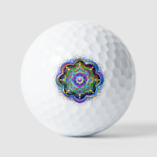 Balles De Golf Univers Mandala Couleurs Psychédéliques
