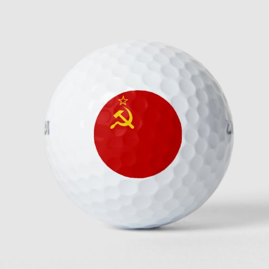 Balles De Golf URSS Union soviétique Drapeau faucon communiste fa (Devant)