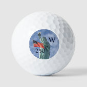 Balles De Golf USA 250 American Flag Statue of Liberty Monogram (Recto)