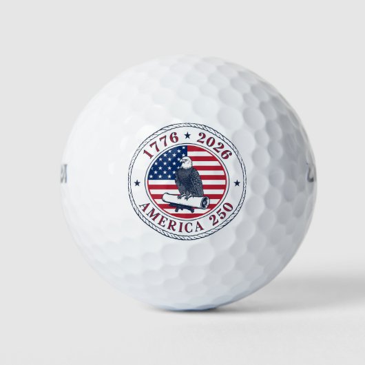 Balles De Golf USA 250th Anniversary 1776-2026 (Devant)
