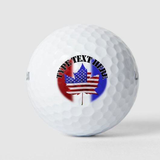 Balles De Golf USA Canada Golf Cadeau Custom US Canada Golf Balls (Devant)