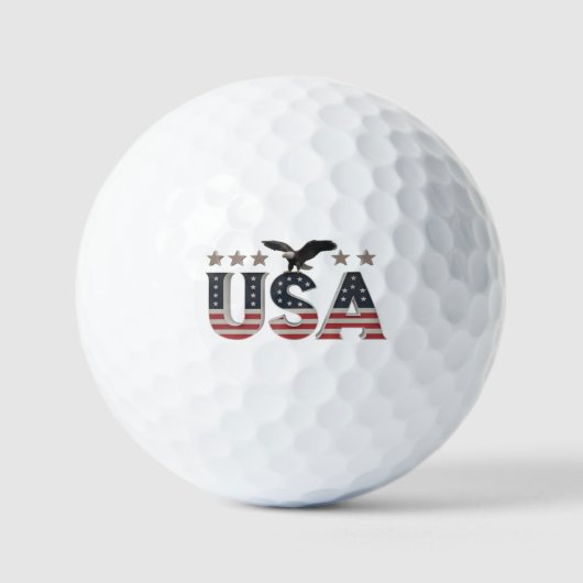 Balles De Golf USA Patriotic Eagle + Stars Drapeau Design pour Fi (Recto)
