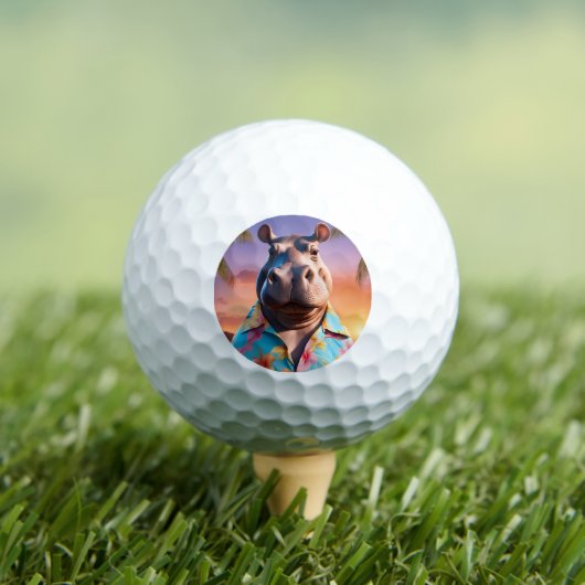 Balles De Golf Vacances Hippopotamus (T-shirt Insitu)