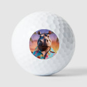 Balles De Golf Vacances Hippopotamus (Recto)