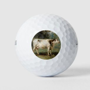 Balles De Golf Vache dans un paysage rural (animal de ferme)