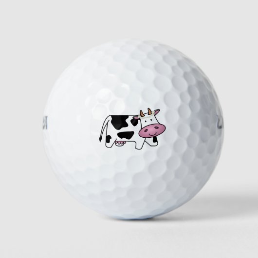 Balles De Golf Vache debout avec marguerites (Devant)