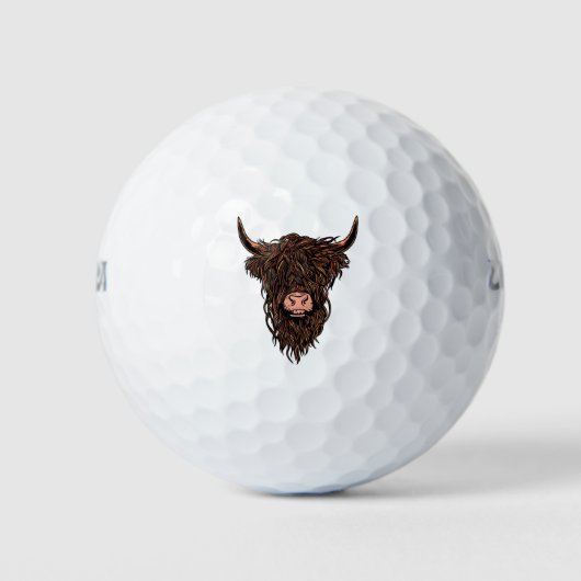 Balles De Golf Vache des Highlands Écossaise (Devant)