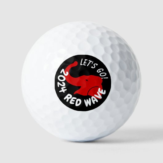 BALLES DE GOLF VAGUE ROUGE TRUMP 2024 ALLONS (Recto)
