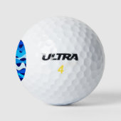 Balles De Golf Vagues bleues (Logo)