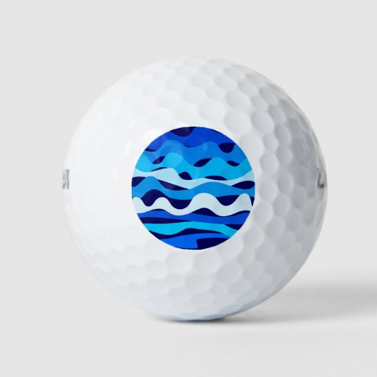 Balles De Golf Vagues bleues (Devant)