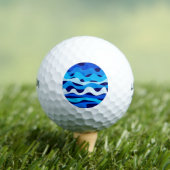 Balles De Golf Vagues bleues (T-shirt Insitu)