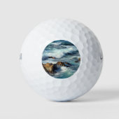 Balles De Golf Vagues de l'océan Pacifique (Devant)