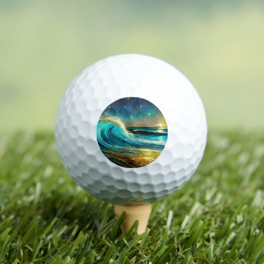 Balles De Golf Vagues océaniques clignantes (T-shirt Insitu)