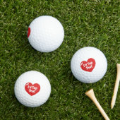 Balles De Golf Valentines Day Golfer For Him Men Husband Heart (Herbe in situ)