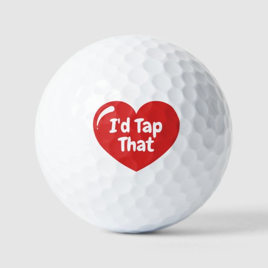 Balles De Golf Valentines Day Golfer For Him Men Husband Heart (Recto)