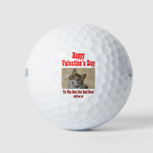Balles De Golf Valentines Day Meilleur Chat Papa Jamais Photo