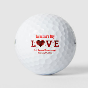 Balles De Golf Valentines Jour Amour Tournoi de Coeur