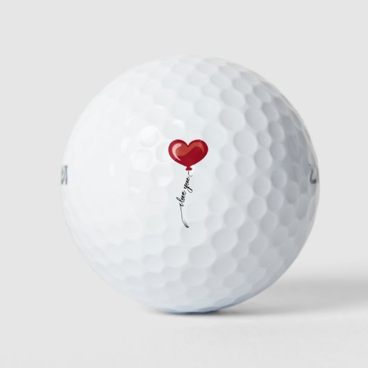 Balles De Golf Valentines Jour Je t'aime Typographie (Devant)