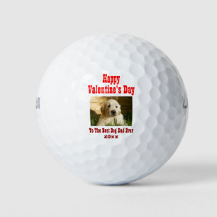 Balles De Golf Valentines Jour Meilleur Chien Papa Jamais Animal 