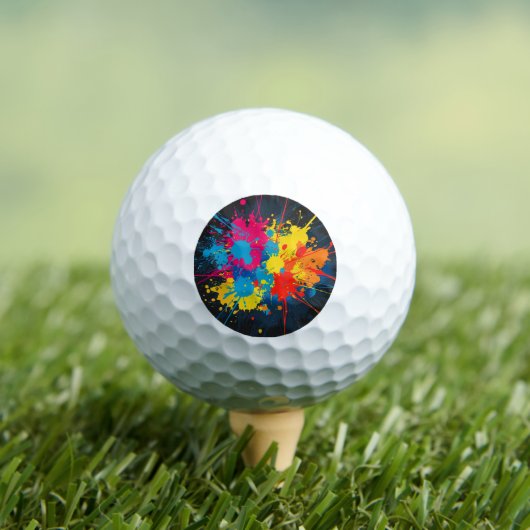 Balles De Golf Valeur motif Splatter Golf Balls (T-shirt Insitu)