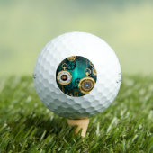 Balles De Golf Veille bijoux Steampunk sur un Arrière - plan vert (T-shirt Insitu)