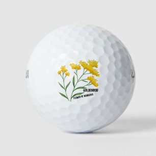 Balles De Golf Verge d'or, fleur de l'État du Nebraska