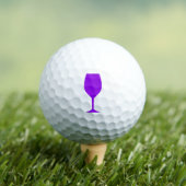 Balles De Golf Verre à vin pourpre (T-shirt Insitu)