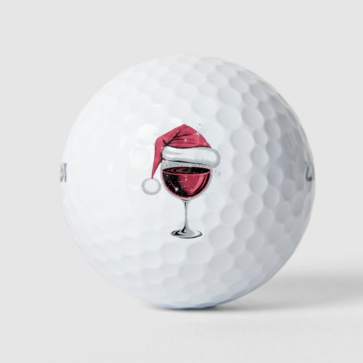 Balles De Golf Verre de vin rouge Noël drôle Noël Noël Noël Noël (Devant)