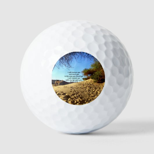 Balles De Golf Versets bibliques Citation Inspirationnelle Psaume (Recto)
