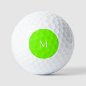 Balles De Golf vert fluorescent - ajouter du monogramme (Recto)