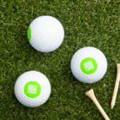 Balles De Golf vert fluorescent - ajoutez votre logo (Herbe in situ)